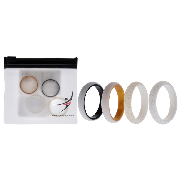 Silicone Wedding 2Layer Ring Set - Bride by ROQ for Women - 4 x 9 mm Ring - Picture 1 of 2